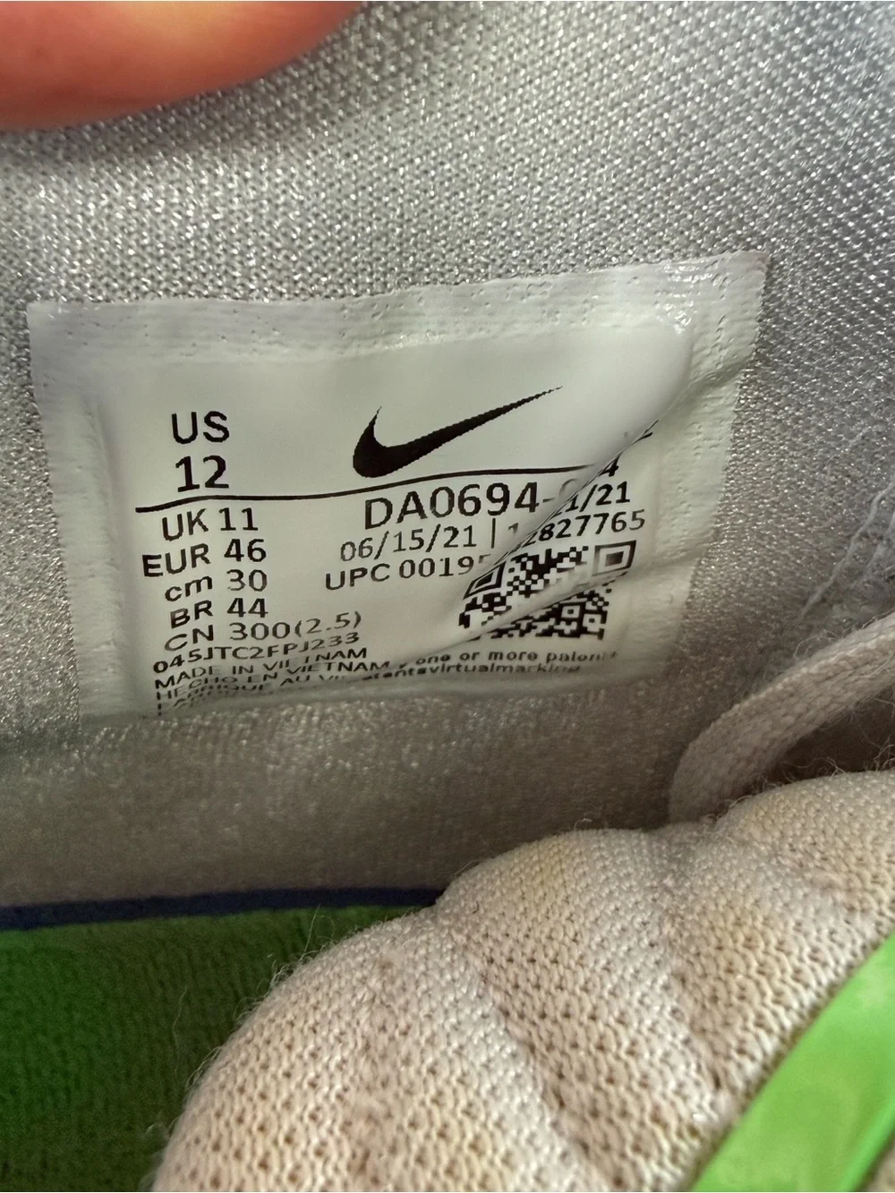 Nike Zoom Freak 3 'Grey Fog' Giannis Men's Basketball Shoes DA0694-004 Size 12